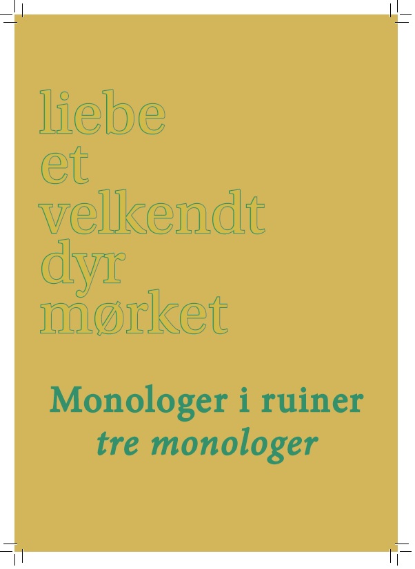 Monologer i ruiner - cover